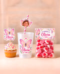 Pack déco anniversaire enfant personnalisé – Butterfly Party