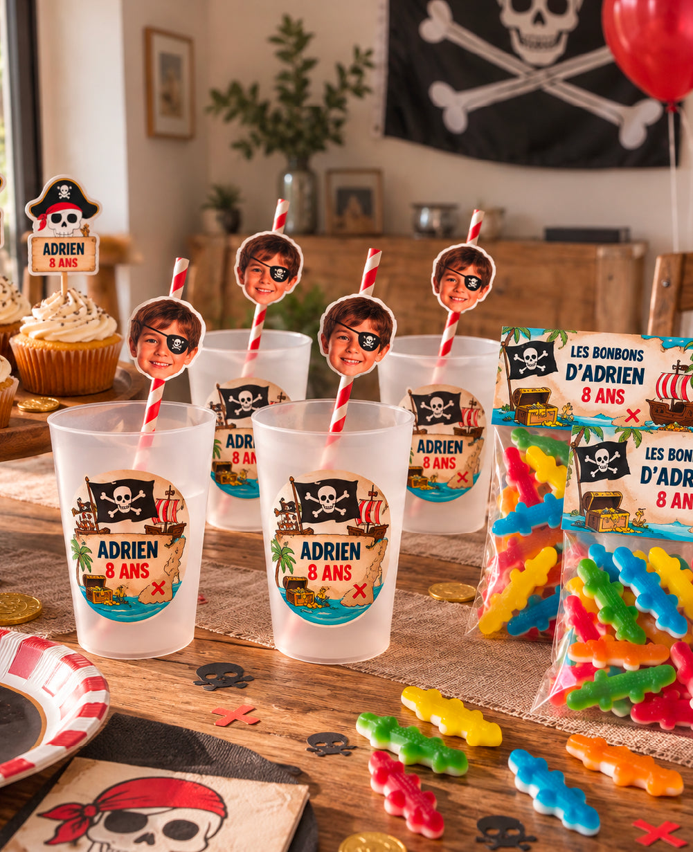 Pack déco anniversaire enfant personnalisé – Pirate Party