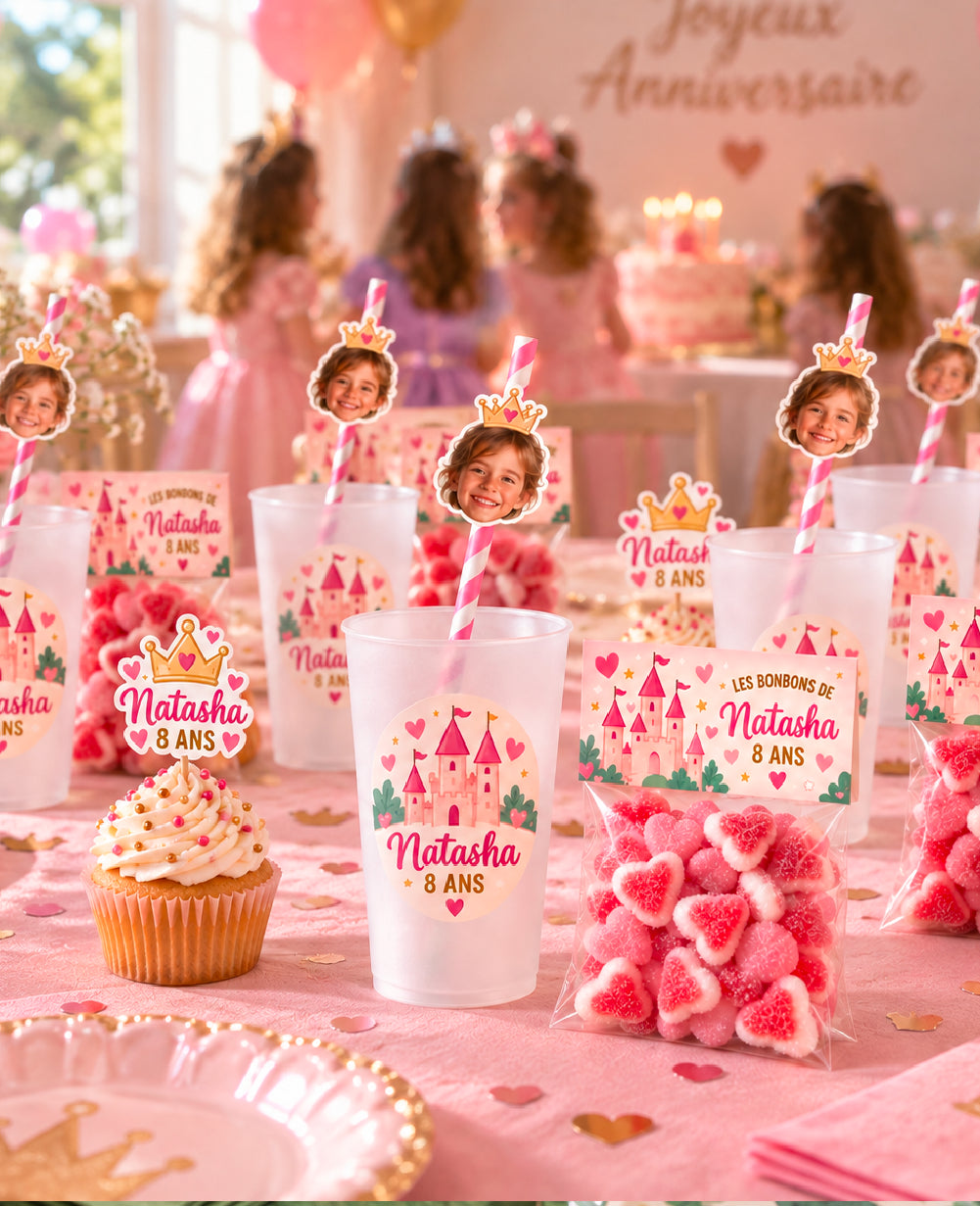 Pack déco anniversaire enfant personnalisé – Princesse Party