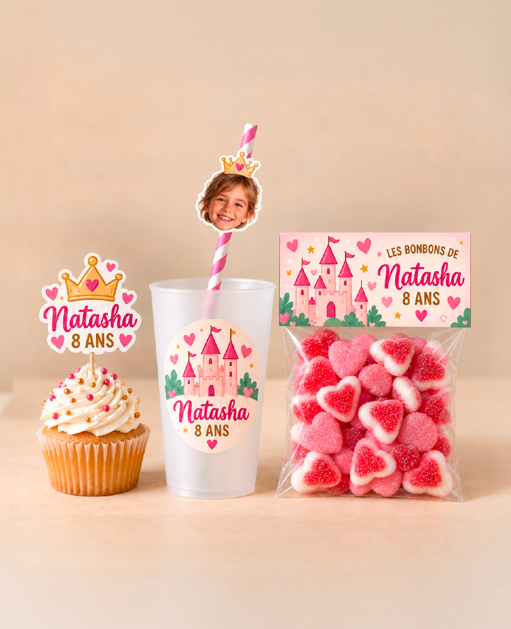 Pack déco anniversaire enfant personnalisé – Princesse Party