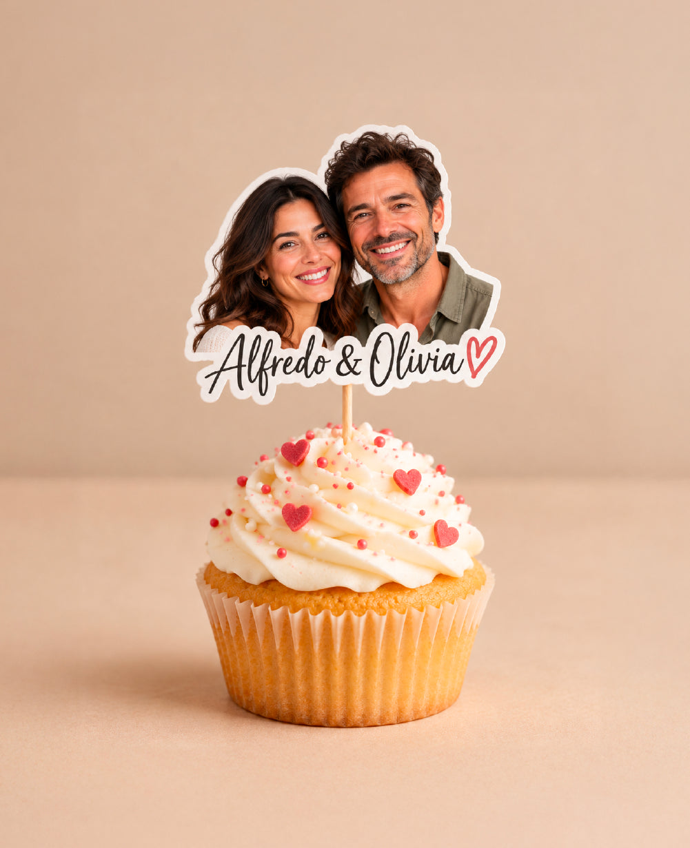 Cake topper personnalisé photo – Duo & Couple