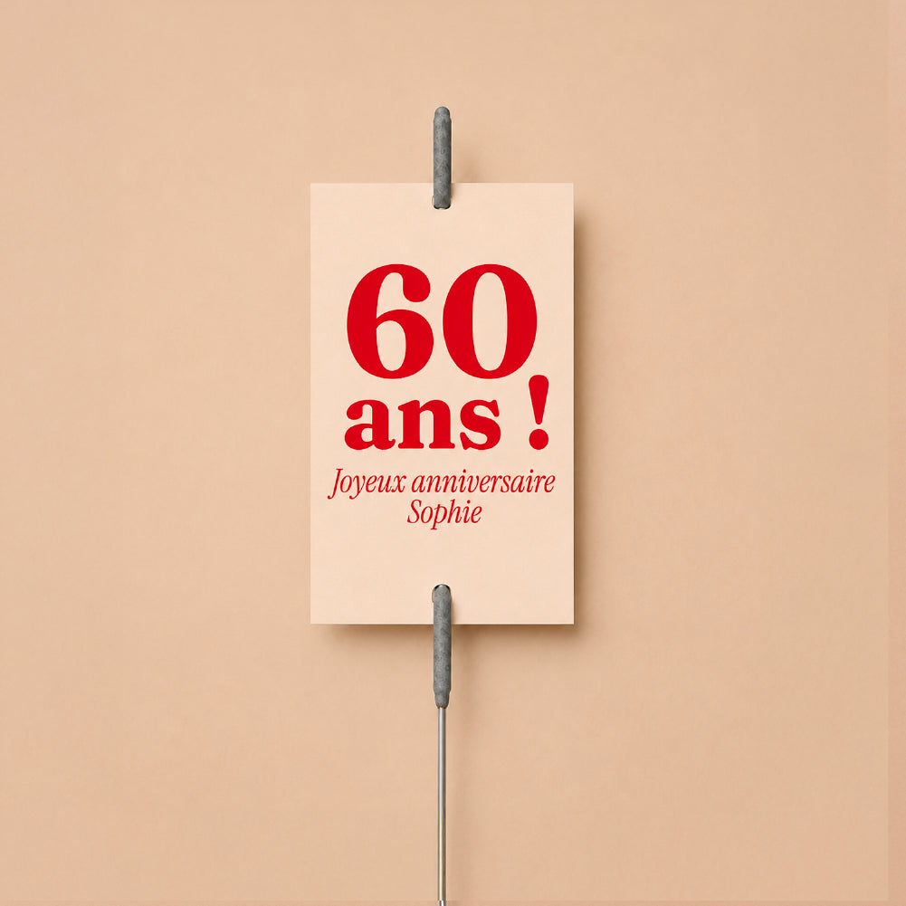 Cierges Magiques Personnalisés Texte