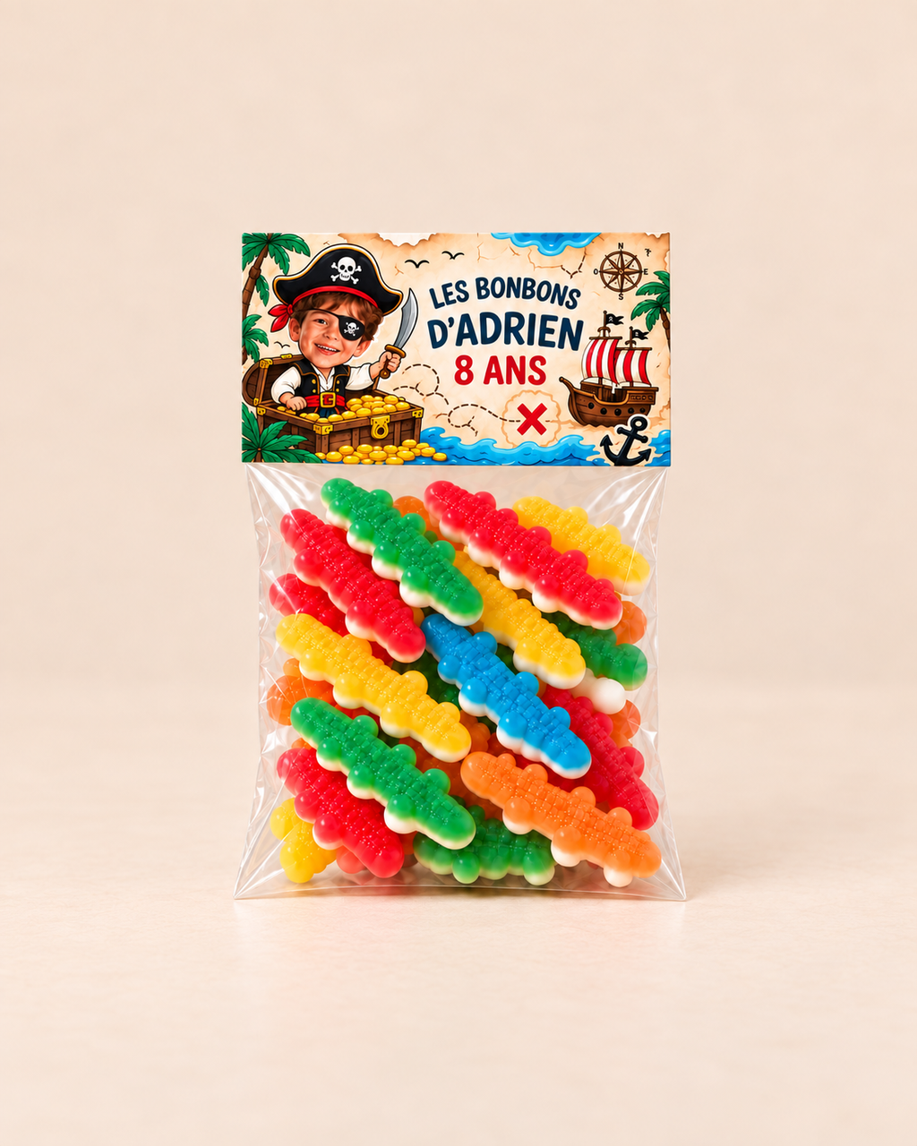 Sachets de bonbons personnalisés avec photo – Anniversaire enfant