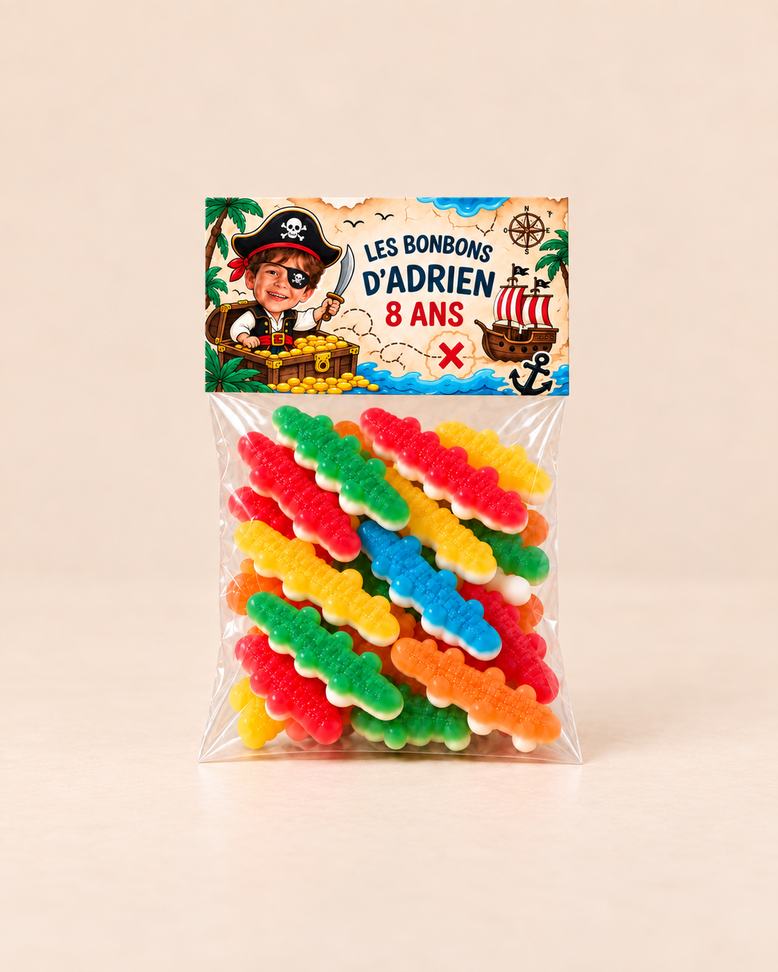 Sachets de bonbons personnalisés avec photo – Anniversaire enfant
