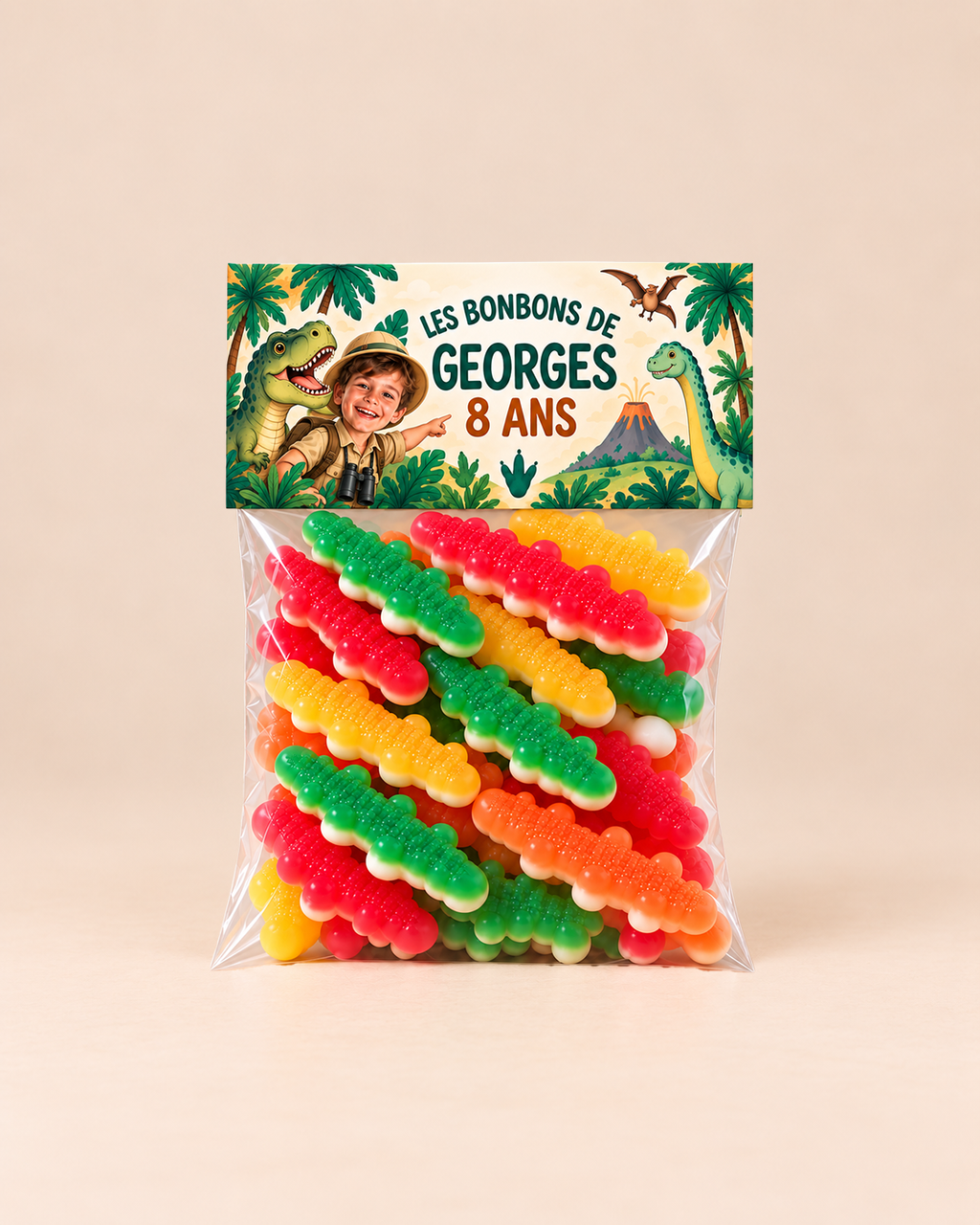 Sachets de bonbons personnalisés avec photo – Anniversaire enfant