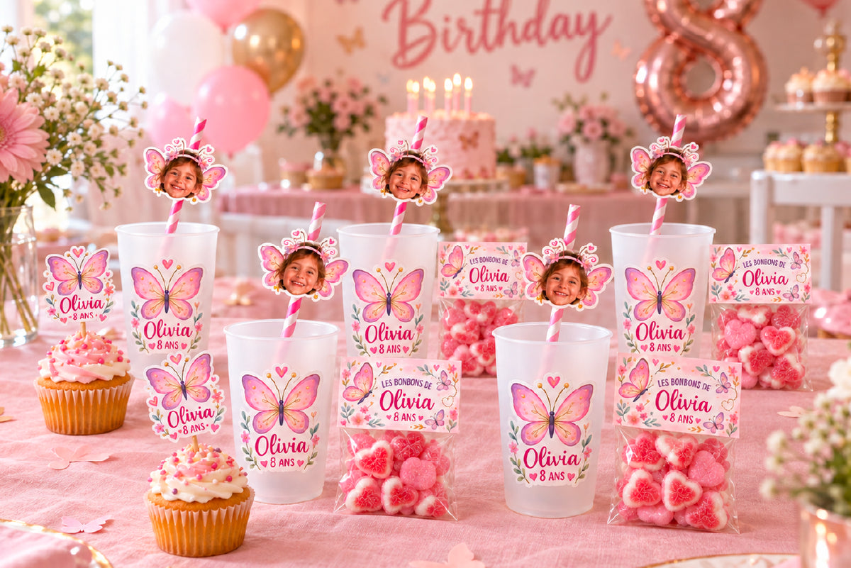 Sa décoration d’anniversaire sur le thème Papillon !