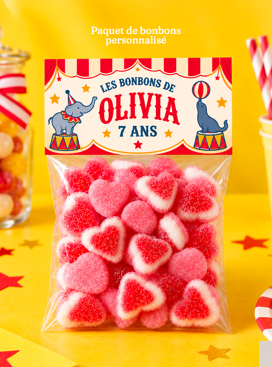 Sachet de bonbons personnalisé