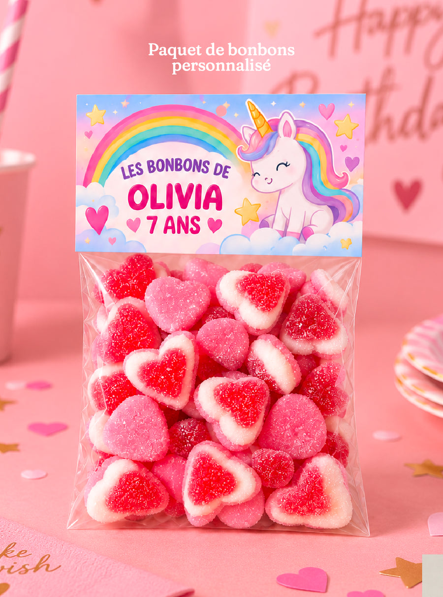 Sachet de bonbons personnalisé