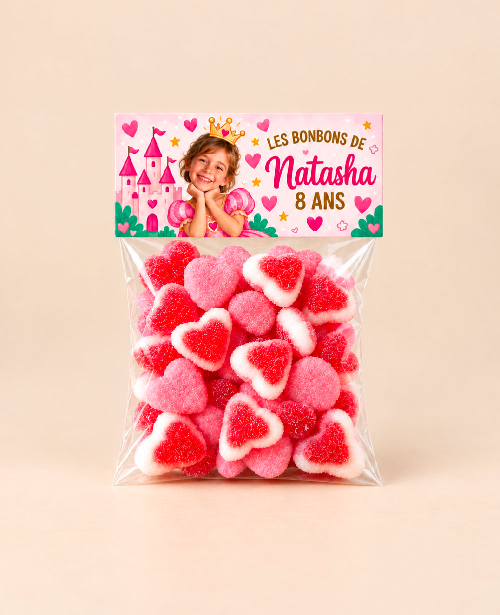 Sachets de bonbons personnalisés avec photo – Anniversaire enfant