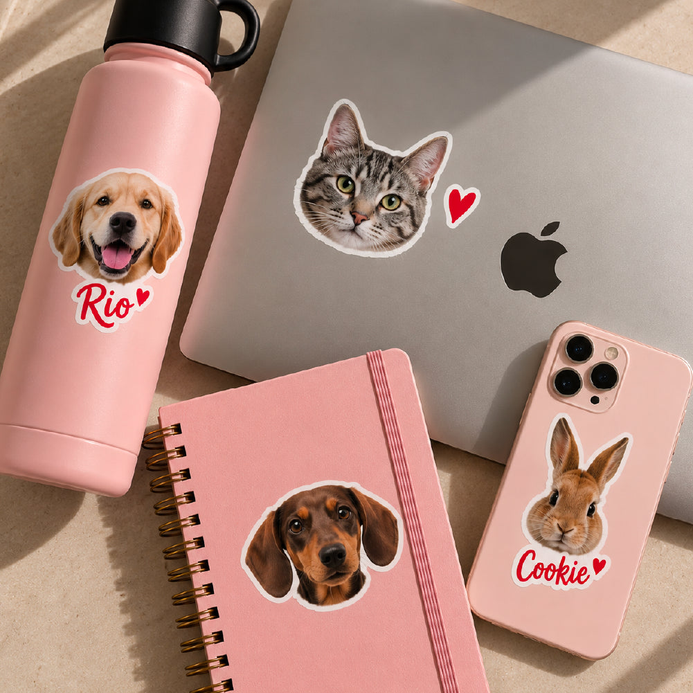 Stickers animaux personnalisés x 5