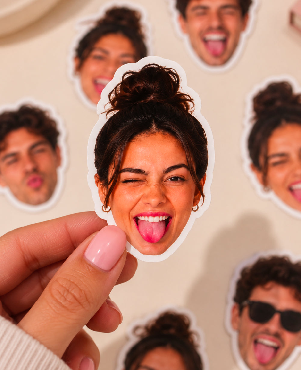 Stickers personnalisés avec photo – Votre tête en sticker