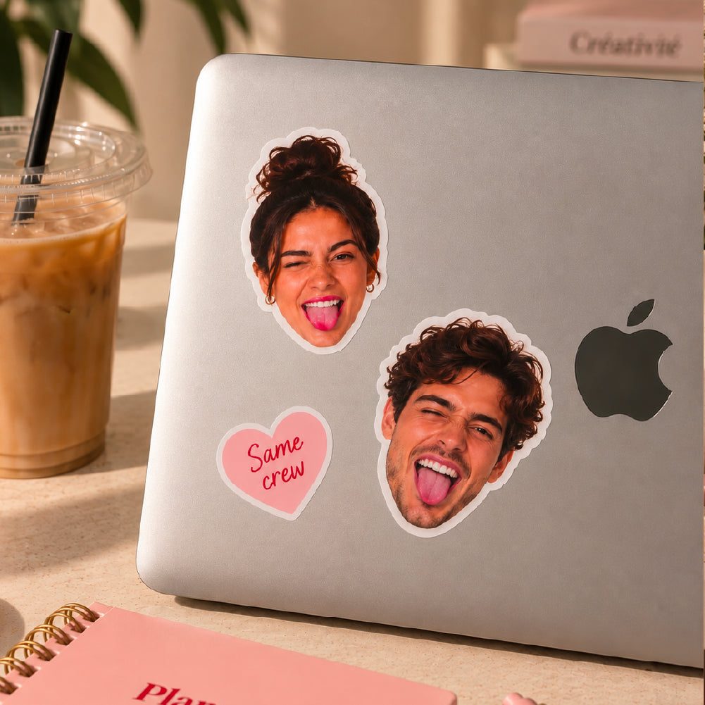 Stickers personnalisés avec photo – Votre tête en sticker
