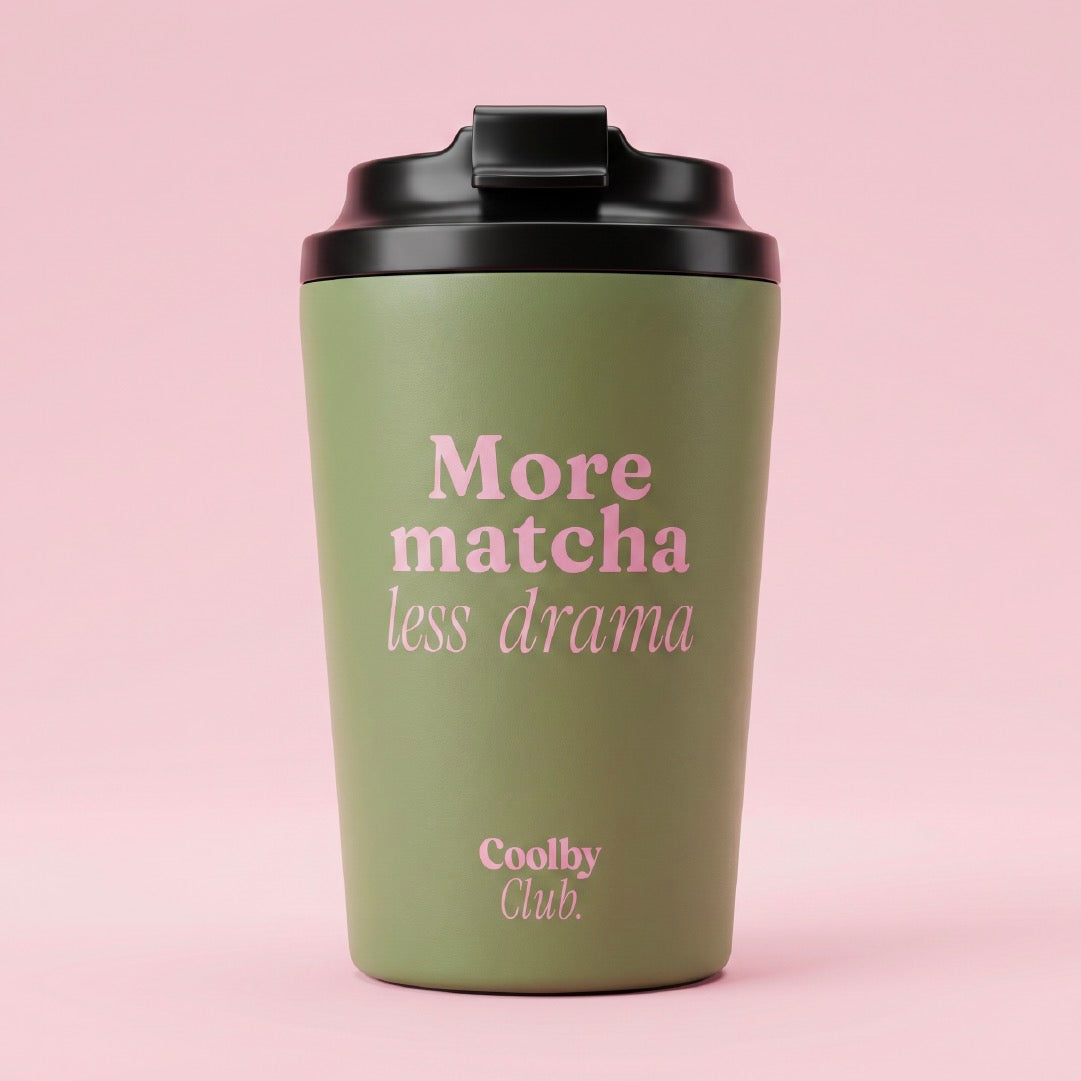 Mug thermos matcha : More Matcha Less Drama
